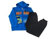 Conjunto Moletom Zíper Flanelado Infantil Masculino