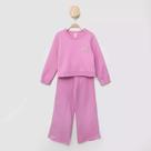 Conjunto Moleton Infantil Menina Cropped e Calça Wide Leg Brandili Rosa 8