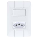 Conjunto Montado Aria 4x2 1 Interruptor simples 6A + 1 Tomada 10A 250V Tramontina