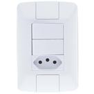 Conjunto Montado Aria 4x2 2 Interruptores Simples 6a + 1 Tomada 10A 250V Tramontina