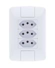 Conjunto Montado Aria 4x2 3 Tomadas NBR 14136 20A 250V Tramontina