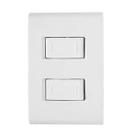 Conjunto Montado Liz 4x2 2 Interruptores Paralelo 10A 250V Afastados Tramontina Conjunto Montado Liz 4x2 2 Interruptores Paralelo 10A 250V Afastados Tramontina