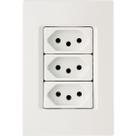 Conjunto Montado Liz 4x2 3 Tomadas NBR 14136 20A 250V Tramontina