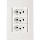 Conjunto Montado Liz 4X2 3 Tomadas Nbr 14136 20A Tramontina Conjunto Montado Liz 4X2 3 Tomadas Nbr 14136 20A Tramontina