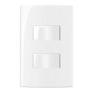 Conjunto Montado Sleek 4x2 2 Interruptores Paralelo 10a 250v Margirius Conjunto Montado Sleek 4x2 2 Interruptores Paralelo 10a 250v Margirius