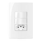Conjunto Montado Sleek 4x2 Margirius com 2 Interruptores Simples e Tomada 10A 250V Completo com Suporte