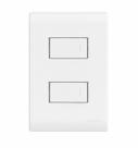 Conjunto Montado Tramontina Liz 4x2 com 2 Interruptores Simples 10A 250V Completo com Placa e Suporte