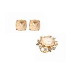 Conjunto morganita fusion banhado a ouro