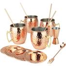 Conjunto Moscow Mule/Bar de Coquetéis PG Moscow Mule, 15 unidades de cobre Conjunto Moscow Mule/Bar de Coquetéis PG Moscow Mule, 15 unidades de cobre