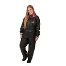 Conjunto Motoqueiro Bravo Feminino com Gola PVC Preto G - Pioneira, Tamanho: G Conjunto Motoqueiro Bravo Feminino com Gola PVC Preto G - Pioneira, Tamanho: G