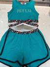 Conjunto MYLU verde com detalhes de brilho