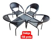 Conjunto Naja 5 peças fibra jardim área sala terraço