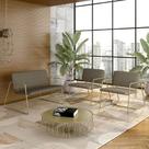 Conjunto Namoradeira E Poltronas Sintra Industrial Dourado/capuc - M.a