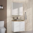 Conjunto nature 75cm estilare cnj4012 branco/carvalho