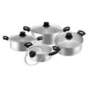 Conjunto New Pratic Polido 4 Peças com Tampa de Vidro - Eirilar