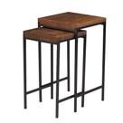 Conjunto Ninho Done Cor Rustic Brown Base Aço Grafite - 40300