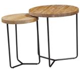 Conjunto Ninho Kentucky Driftwood com Base Aço Grafite - 53682