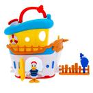 Conjunto oficial de brinquedos Donald Duck House Boat Play da Disney Store Brinquedos interativos Playhouse Junior Poseable Donald, conjunto de 12 peças, perfeito para crianças pequenas
