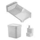 Conjunto Organização Sobre a Pia Trium 3 Peças Branco Ou