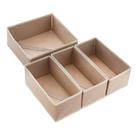Conjunto organizador de gavetas Bructhun Clothes Bege, 4 unidades Conjunto organizador de gavetas Bructhun Clothes Bege, 4 unidades
