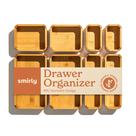 Conjunto organizador de gavetas de bambu Caddy SMIRLY de 8 peças