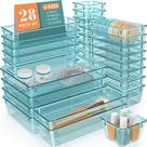 Conjunto organizador de gavetas WOWBOX 28 unidades de plástico transparente