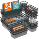 Conjunto organizador de gavetas WOWBOX Clear Plastic 24 unidades