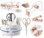 Conjunto Organizador de Mesa Gawsey Rose Gold com Porta-canetas 360 Conjunto Organizador de Mesa Gawsey Rose Gold com Porta-canetas 360