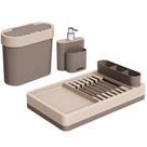 Conjunto Organizador de Pia Coza Flat Warm Gray/light Gray 3 Peças