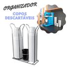 Conjunto Organizador Porta Copos Descartáveis Chá Café Água