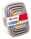 Conjunto Organizador Pote Retangular 4 Pçs Abelhinha Jaguar Cinza Conjunto Organizador Pote Retangular 4 Pçs Abelhinha Jaguar Cinza