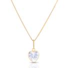 Conjunto Ouro 18k 750 Corrente Cordão Colar 45cm E Pingente Coração 6mm