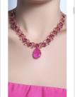 Conjunto Oval e gota cristal pink Conjunto Oval e gota cristal pink