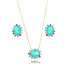Conjunto Oval Turmalina Color