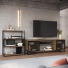 Conjunto p/ Sala Rack/Estante Industrial Mel