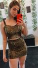 Conjunto paetê dourado