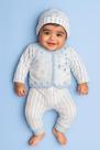 Conjunto Pagão Bebê Plush Quentinho Toque Suave Antialérgico Elefante Azul