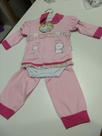 Conjunto pagão manga longa rosa claro com detalhes rosa escuro com body branco feminino Tamanho M.