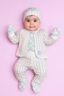 Conjunto Pagão Plush Bebê Quentinho Tecido Macio e Seguro Flores