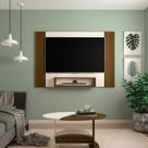 Conjunto Painel Cine e Mesa De Centro Ísis Artely Cor Pinho com Off White