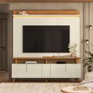Conjunto Painel Com Prateleira E Rack 2 Portas E Pés Palito