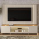 Conjunto Painel com Rack Bancada Switch MDP/MDF TV até 85 Polegadas Tauari/Off White G77 - Gran Belo Conjunto Painel com Rack Bancada Switch MDP/MDF TV até 85 Polegadas Tauari/Off White G77 - Gran Belo