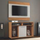 Conjunto Painel E Rack Freijo Trend/Off White - Show/Notável