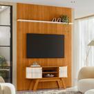 Conjunto Painel e Rack Ironspire Cinamomo Off White