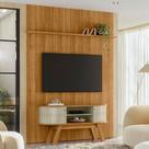 Conjunto Painel e Rack Ironspire Cumaru Opala
