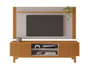 Conjunto Painel e Rack Trunfo Para TV ate 65 Polegadas Jcm Cinamomo Off