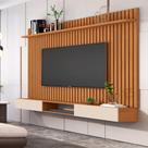 Conjunto Painel Ripado e Nicho 1.8 Colonne Nature Off White