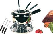 Conjunto Panela de Fondue c/ Fogareiro Inox 13 pçs - Viel
