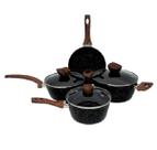 Conjunto Panelas Antiaderente 4 Peças Preto Indução Cozinha sem Esforço Fácil Limpeza Tampa de Vidro Presente Perfeito