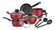 Conjunto Panelas Elegan 8 Peças Super Jogo de Panelas Varias Cores - Dona Chefa